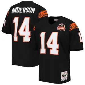 1981 Mitchell & Ness Ken Anderson Cincinnati Bengals Men's Black T-Shirt authentic retired player jersey