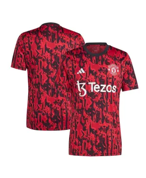 adidas Manchester United 2023/24 Men's Red Pre-match T-Shirt