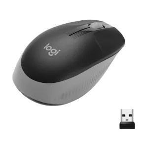 Logitech M190 - Mouse - Optical - 3 Buttons - Wireless - Usb Wireless Receiver - Mid Grey