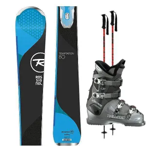 Rossignol Women's Temptation 80 Sport Ski Package